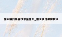 偷天换日黑客技术是什么_偷天换日黑客技术