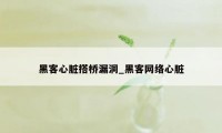 黑客心脏搭桥漏洞_黑客网络心脏