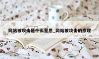 网站被攻击是什么意思_网站被攻击的原理