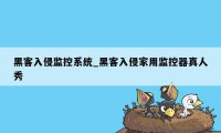 黑客入侵监控系统_黑客入侵家用监控器真人秀