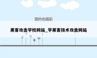 黑客攻击学校网站_学黑客技术攻击网站