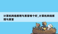 计算机网络原理与黑客哪个好_计算机网络原理与黑客